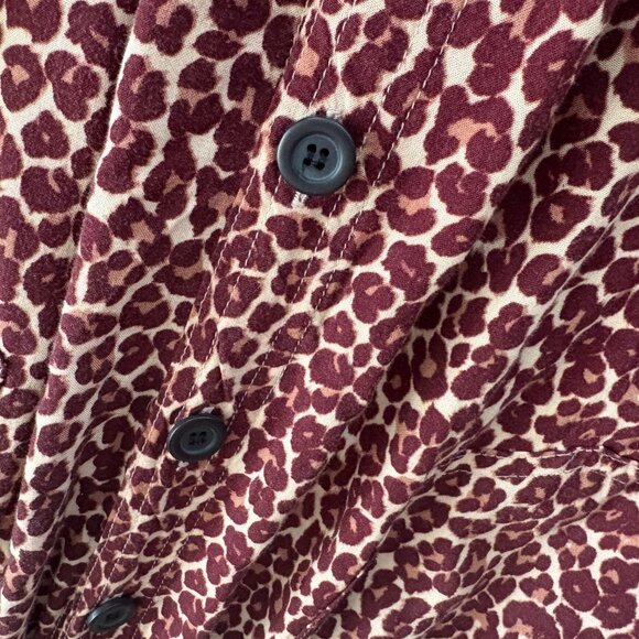 Vintage American Apparel Leopard Print A-line Skirt XS - Picture 5 of 6